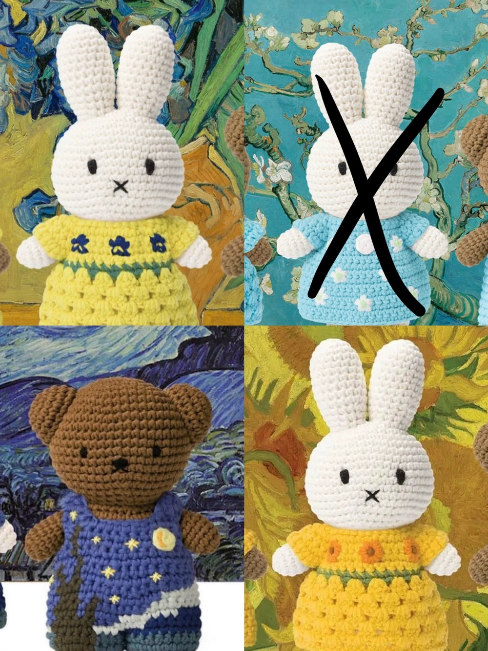 Miffy crochet outfit MOMA Van Gogh by Just Dutch